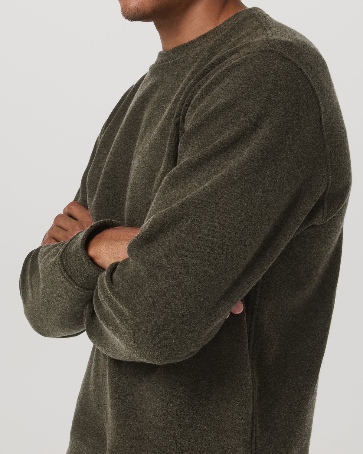 Beach Fleece Crew Men's Dark Oregano Heather Sweatshirt - Vuori
