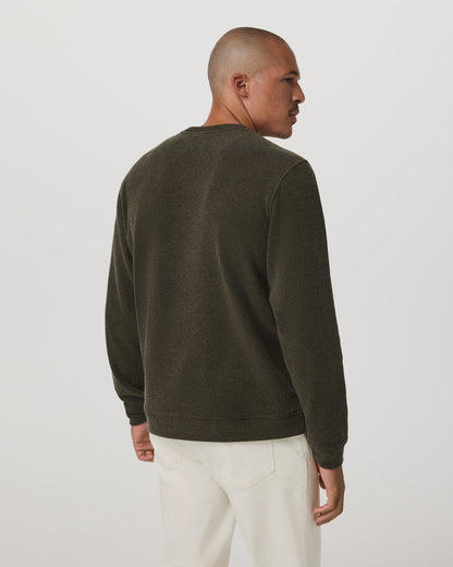 Beach Fleece Crew Men's Dark Oregano Heather Sweatshirt - Vuori