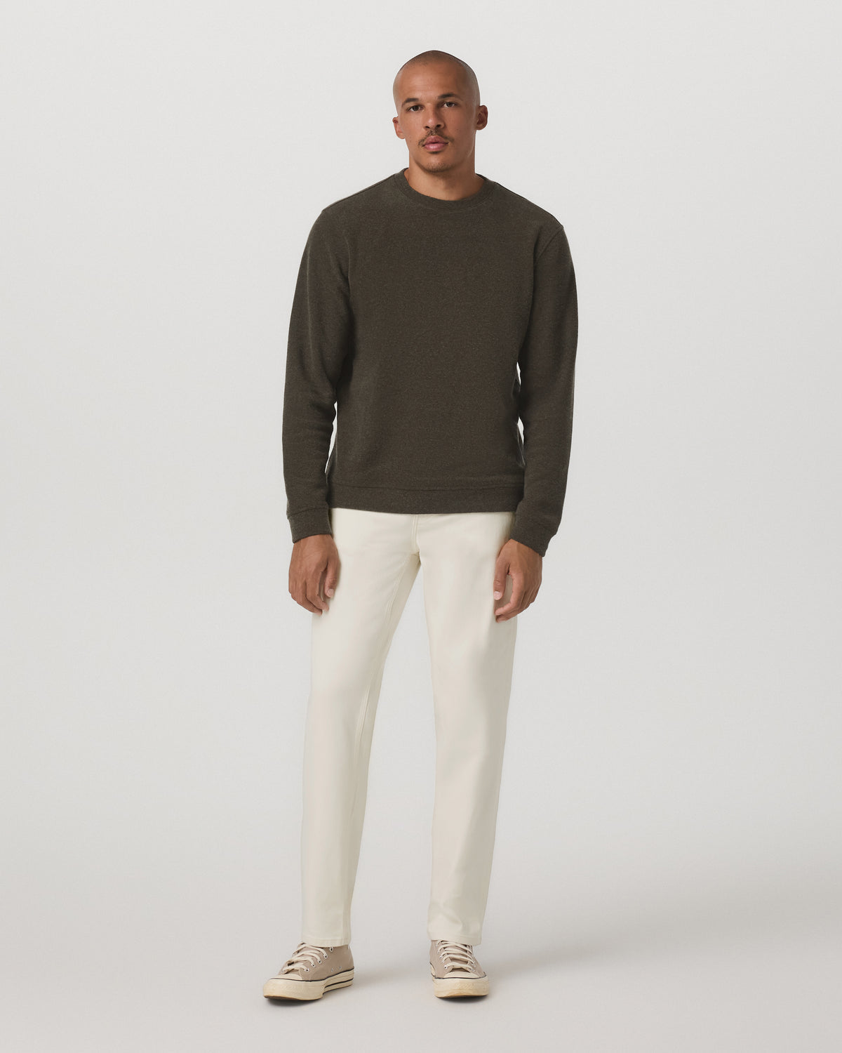 Beach Fleece Crew Men's Dark Oregano Heather Sweatshirt - Vuori