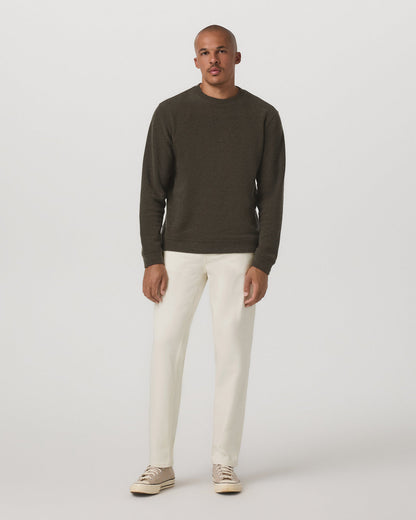 Beach Fleece Crew Men's Dark Oregano Heather Sweatshirt - Vuori