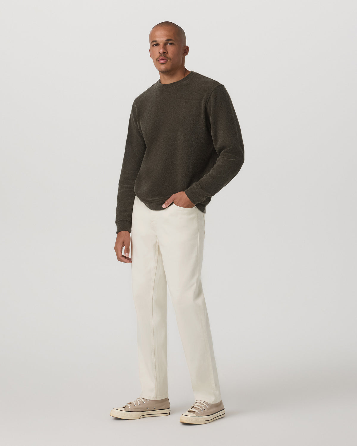Beach Fleece Crew Men's Dark Oregano Heather Sweatshirt - Vuori