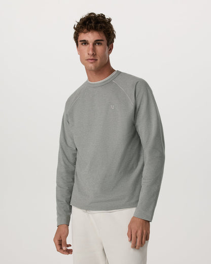 Coronado Crew - Relaxed Fit Driftwood Heather Crewneck - Vuori