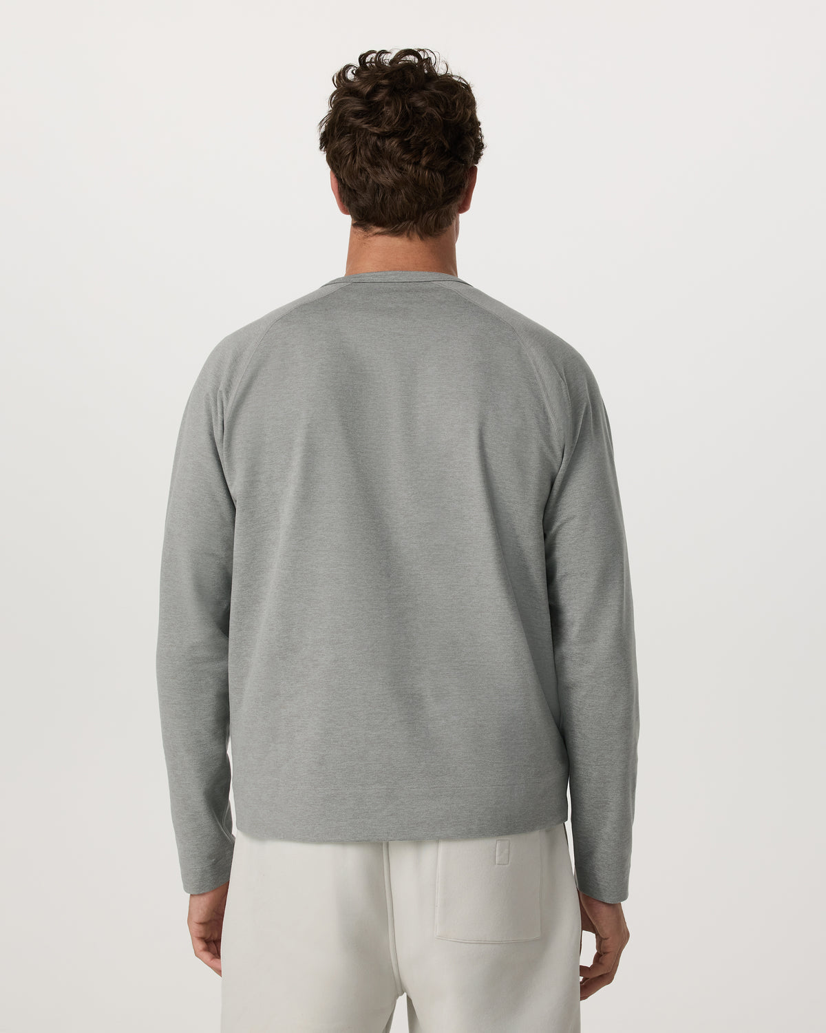 Coronado Crew - Relaxed Fit Driftwood Heather Crewneck - Vuori