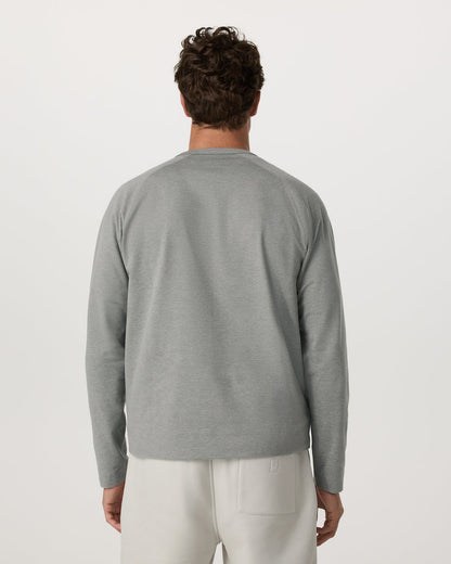 Coronado Crew - Relaxed Fit Driftwood Heather Crewneck - Vuori