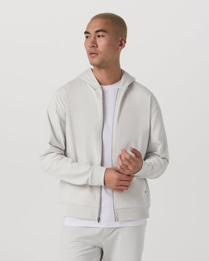 Coronado Full Zip Hoodie 2.0 Men's Salt Heather Jacket - Vuori