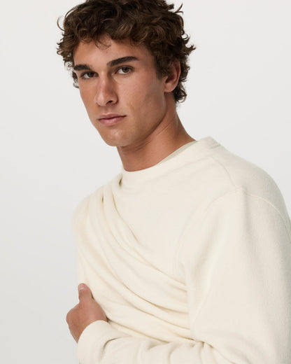 Beach Fleece Crew Men's Bone Heather Crewneck - Vuori