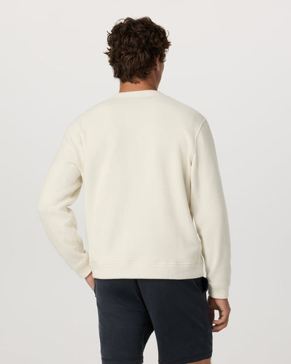 Beach Fleece Crew Men's Bone Heather Crewneck - Vuori