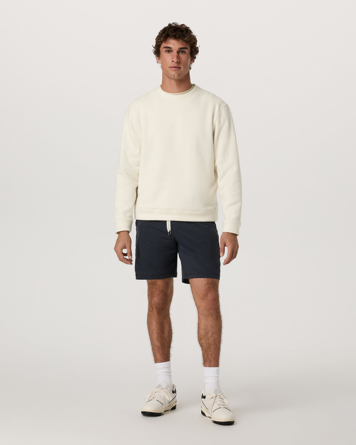 Beach Fleece Crew Men's Bone Heather Crewneck - Vuori