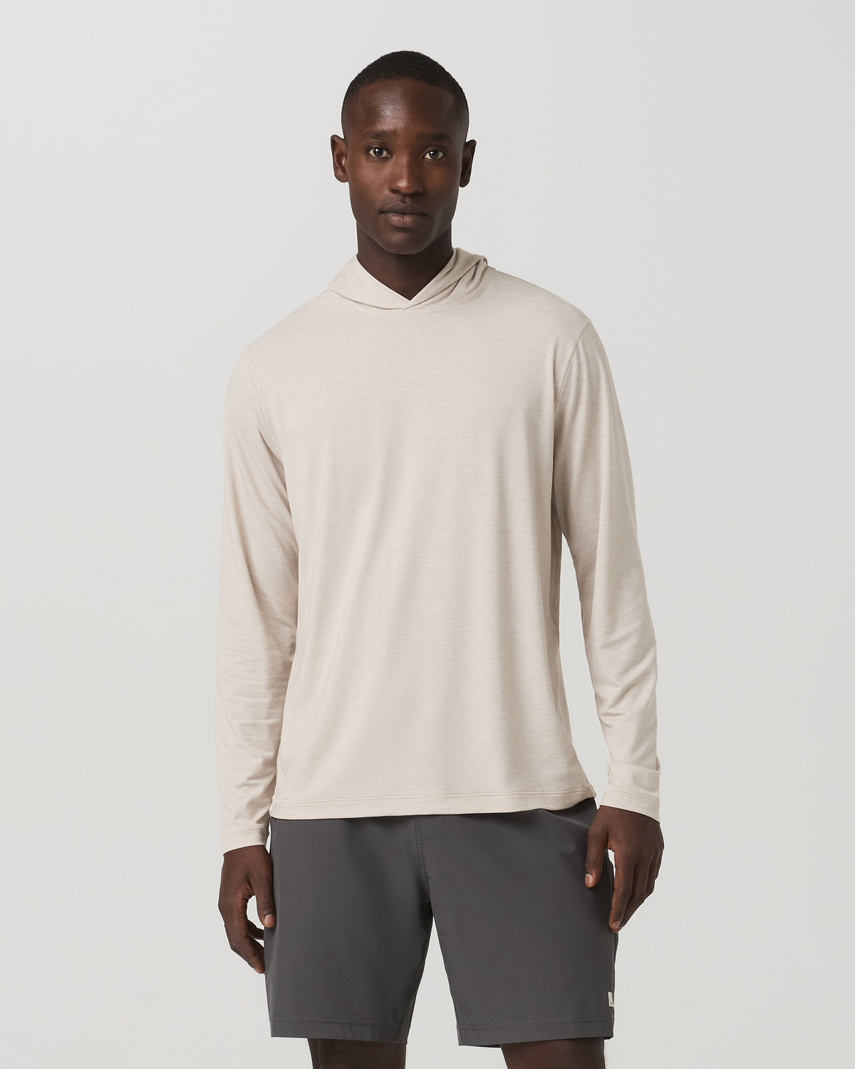 Men's Long Sleeve Everyday Fitness Hoodie Oatmeal Heather - Vuori