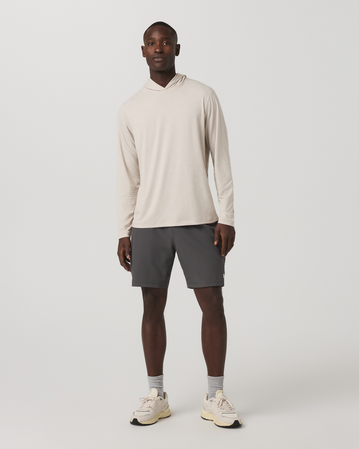Men's Long Sleeve Everyday Fitness Hoodie Oatmeal Heather - Vuori