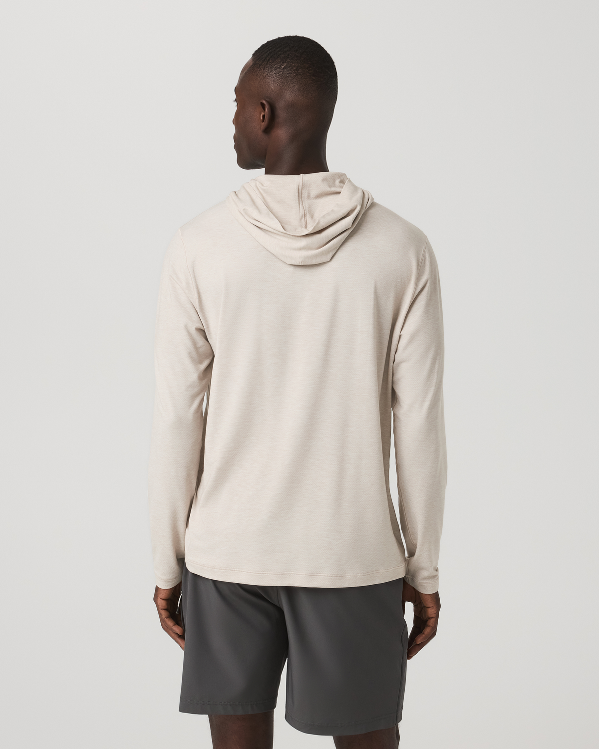 Men's Long Sleeve Everyday Fitness Hoodie Oatmeal Heather - Vuori