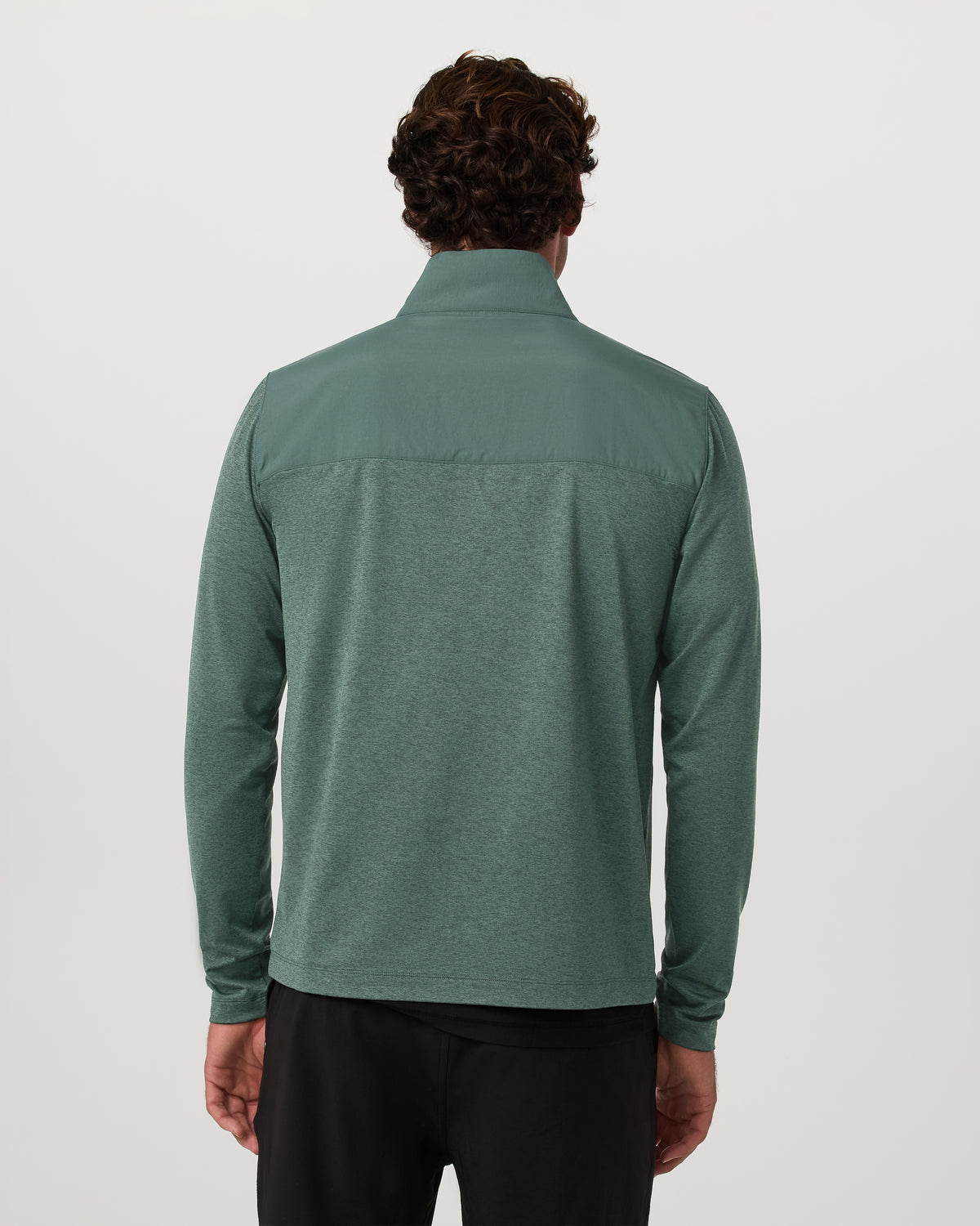 Sunday Element 1/2 Zip Agate Green Heather Pullover - Vuori