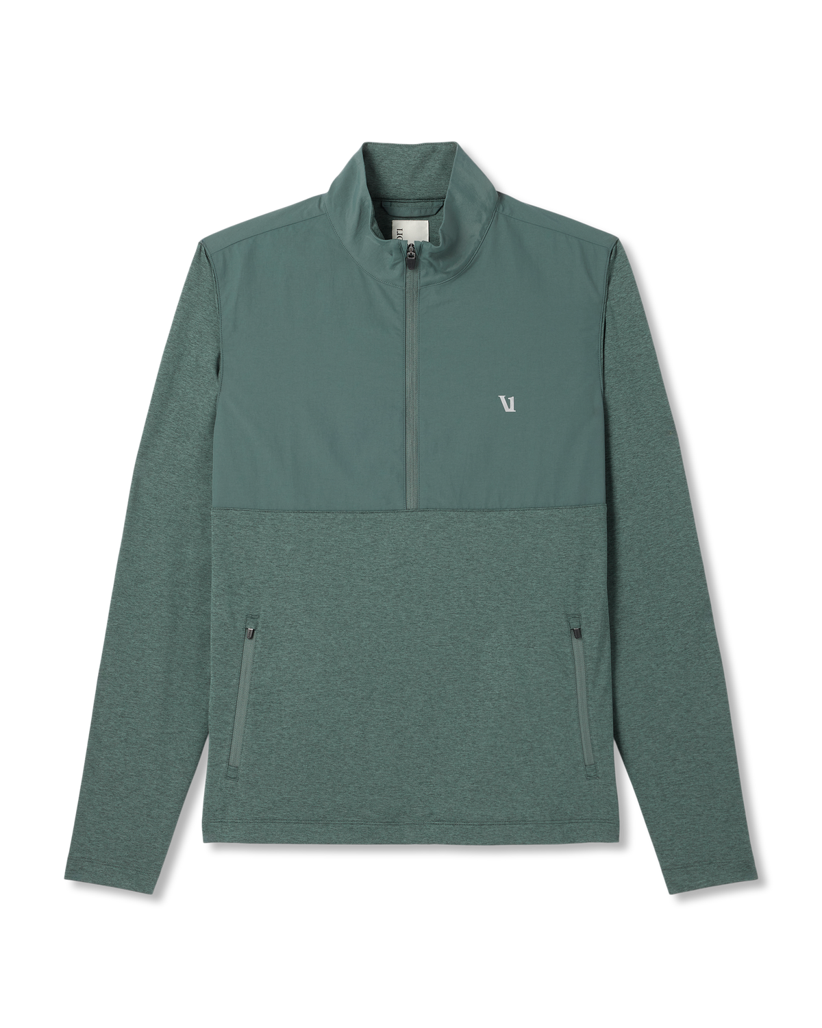 Sunday Element 1/2 Zip Agate Green Heather Pullover - Vuori