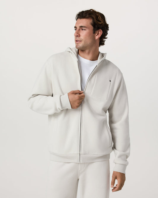 Seaside Full Zip 2.0 Men's Salt Full Zip Hoodie - Vuori