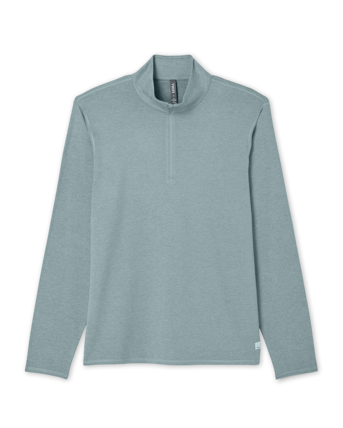 Ponto Half Zip Mock Neck Men's Misty Blue Heather Layer - Vuori