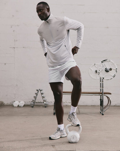 Sunday Element 1/2 Zip Men's Frost Grey Pullover - Vuori