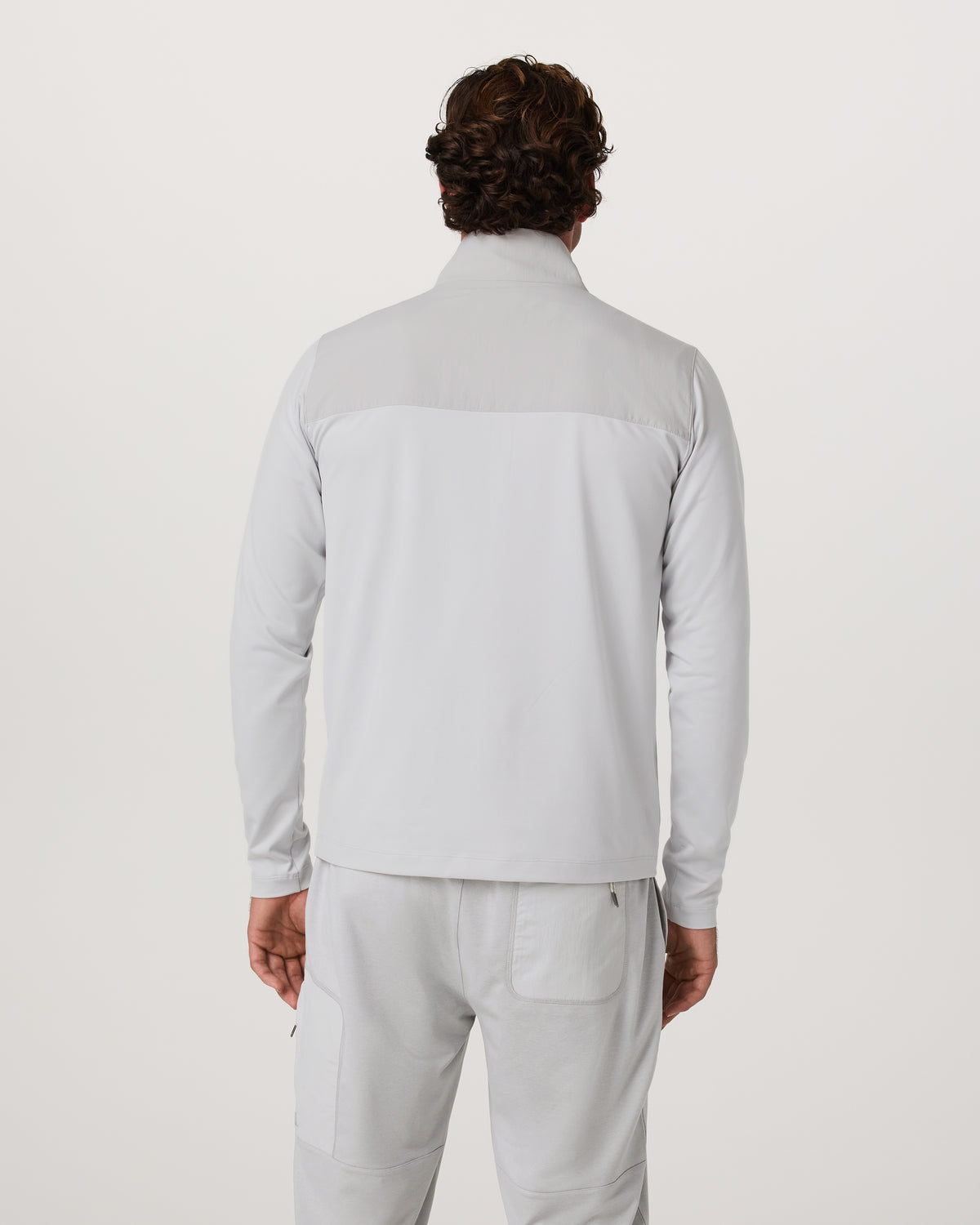 Sunday Element 1/2 Zip Men's Frost Grey Pullover - Vuori