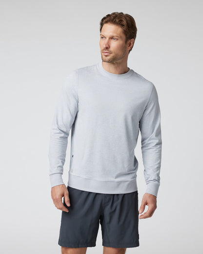Ponto Performance Crew Men's Platinum White Pullover - Vuori