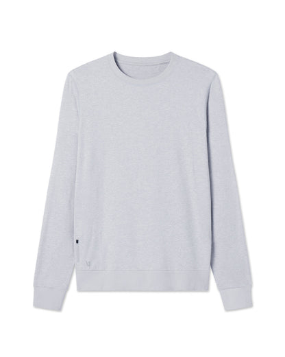 Ponto Performance Crew Men's Platinum White Pullover - Vuori