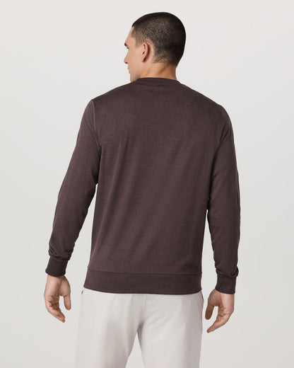 Ponto Performance Crew Men's Sangria Heather Crew Neck - Vuori