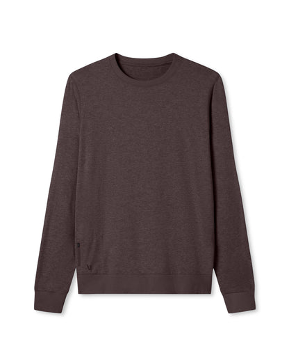 Ponto Performance Crew Men's Sangria Heather Crew Neck - Vuori