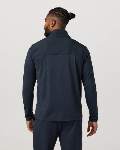 Sunday Element Track Jacket Men's Ink Heather Jacket - Vuori