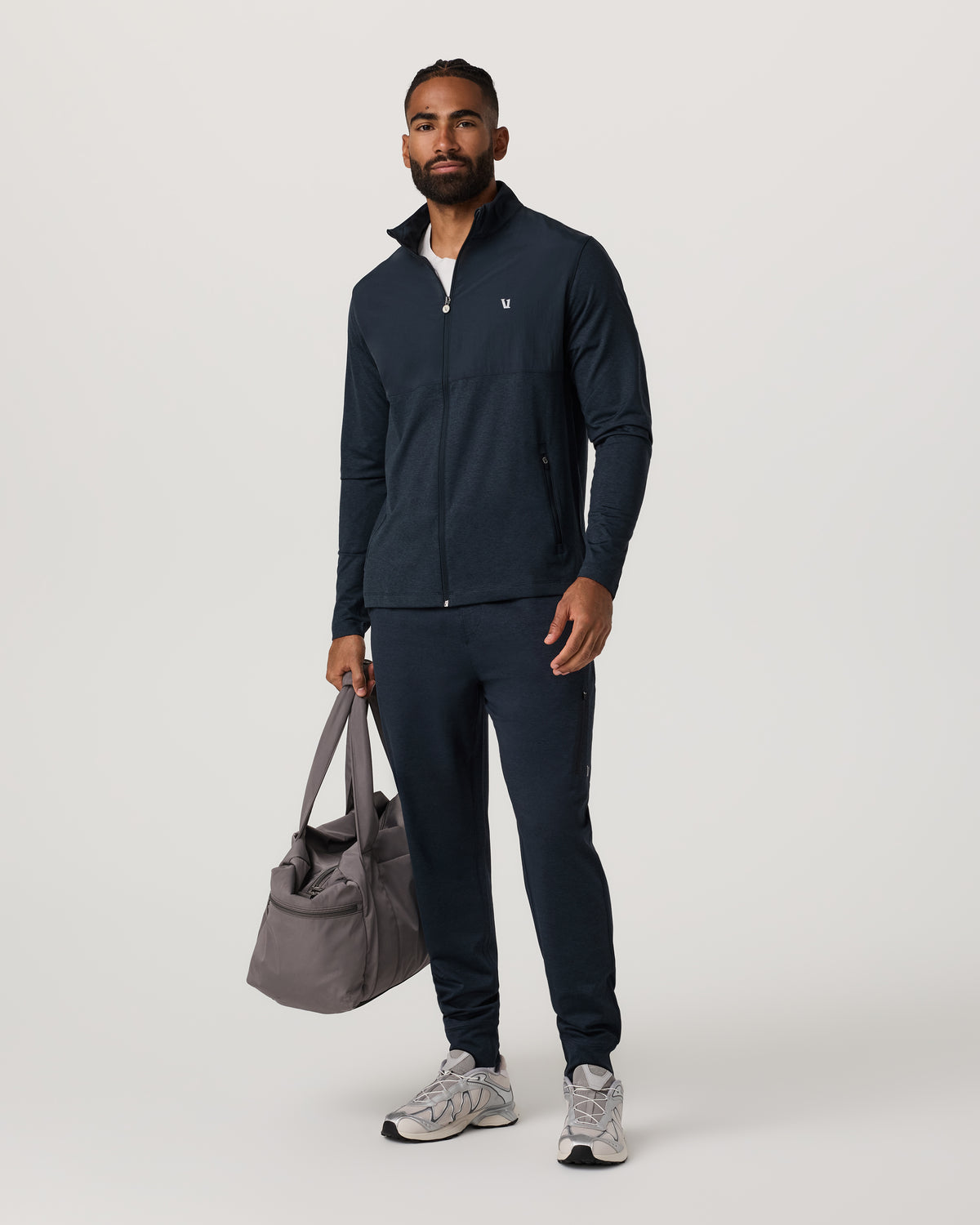 Sunday Element Track Jacket Men's Ink Heather Jacket - Vuori