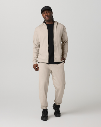 Men's Coronado Full Zip Hoodie 2.0 Limestone Heather - Vuori