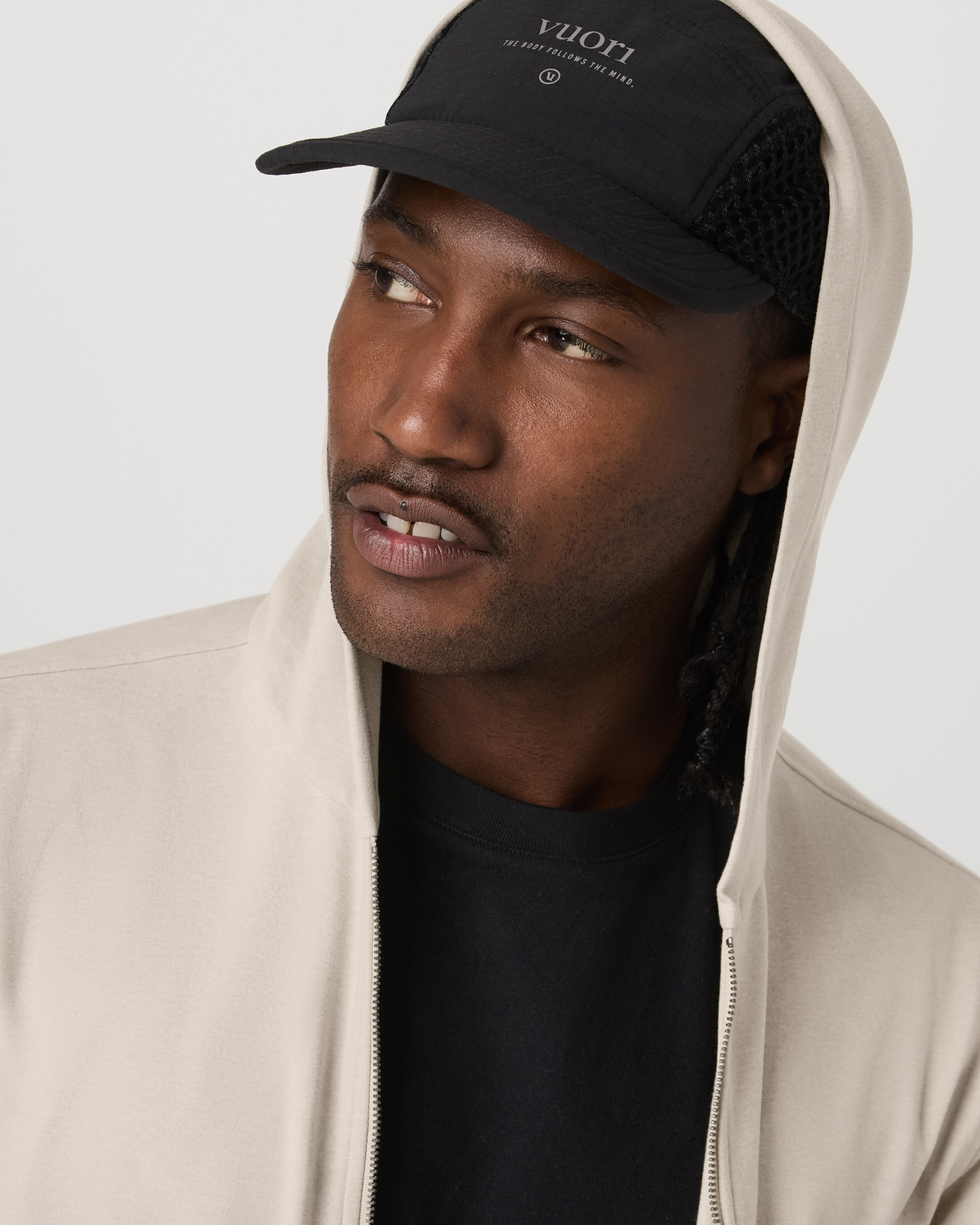 Men's Coronado Full Zip Hoodie 2.0 Limestone Heather - Vuori