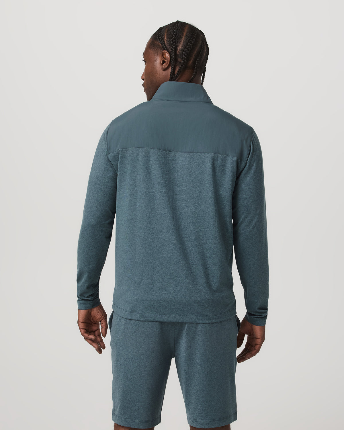 Sunday Element Track Jacket Men's Blue Sea Heather Jacket - Vuori