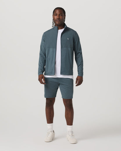 Sunday Element Track Jacket Men's Blue Sea Heather Jacket - Vuori