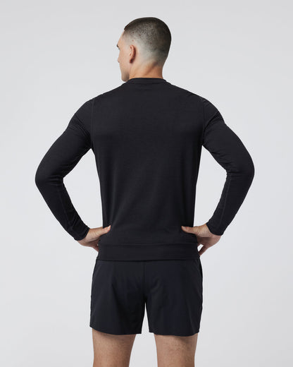 Ponto Performance Crew Men's Black Pullover - Vuori