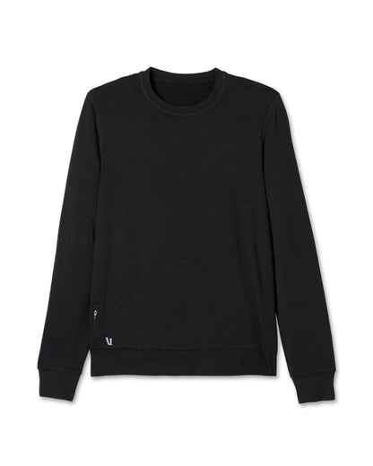 Ponto Performance Crew Men's Black Pullover - Vuori