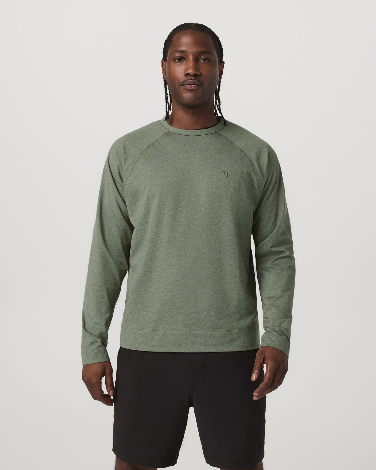 Men's Coronado Crew - Relaxed Fit Light Oregano Heather - Vuori