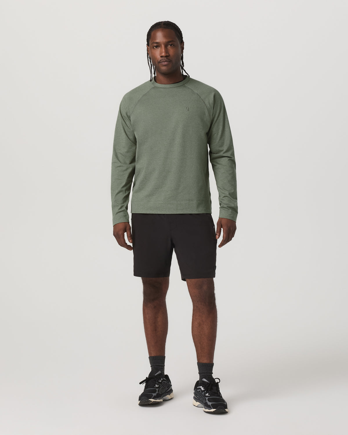 Men's Coronado Crew - Relaxed Fit Light Oregano Heather - Vuori