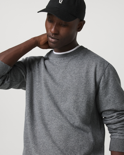 Cypress Vintage Crew Men's Heather Grey Fleece Pullover - Vuori
