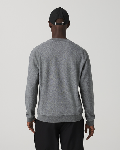 Cypress Vintage Crew Men's Heather Grey Fleece Pullover - Vuori