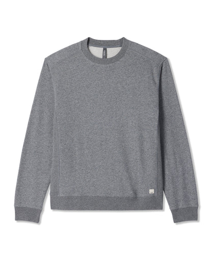 Cypress Vintage Crew Men's Heather Grey Fleece Pullover - Vuori