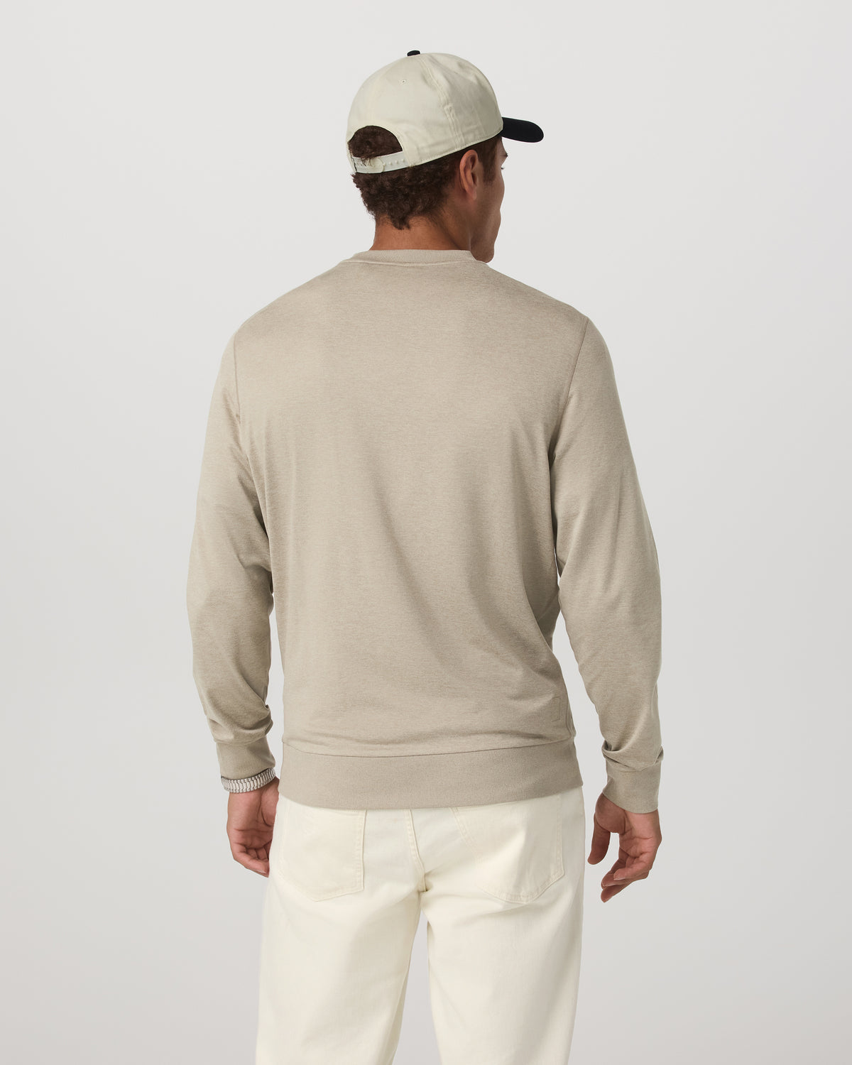Ponto Performance Crew Men's Truffle Heather Crew Neck - Vuori