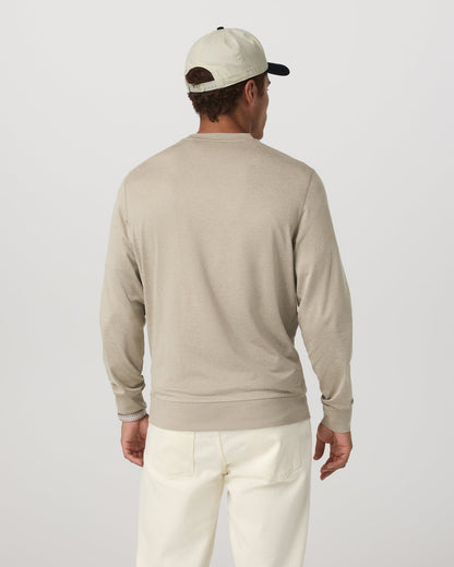 Ponto Performance Crew Men's Truffle Heather Crew Neck - Vuori