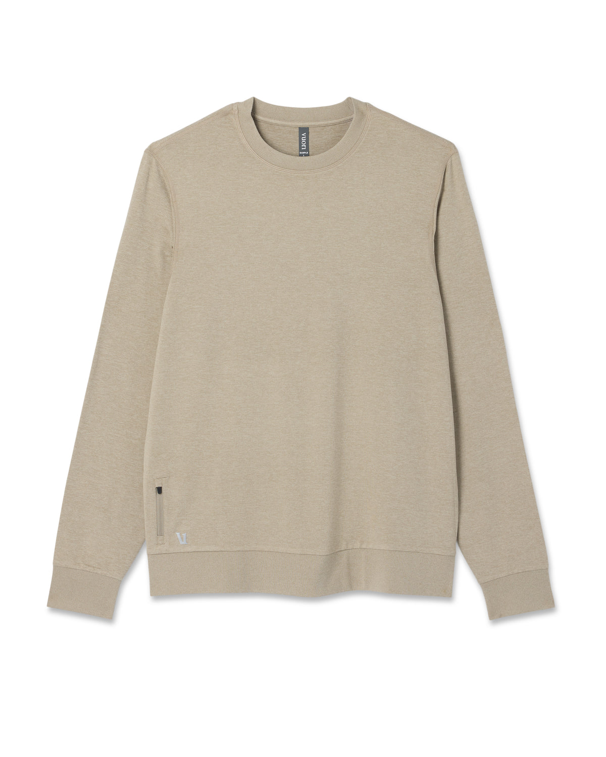 Ponto Performance Crew Men's Truffle Heather Crew Neck - Vuori