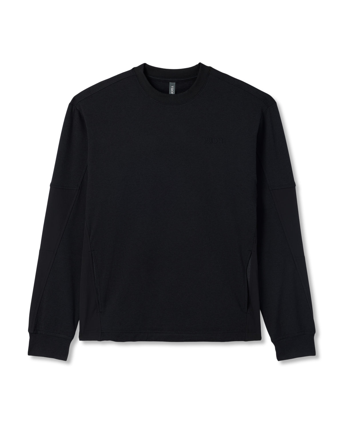 Coronado Mixed Media Crew Men's Black Heather Crewneck - Vuori