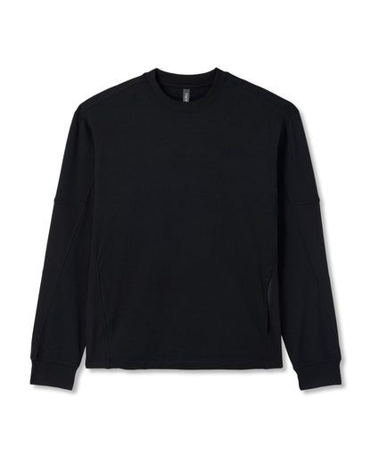 Coronado Mixed Media Crew Men's Black Heather Crewneck - Vuori