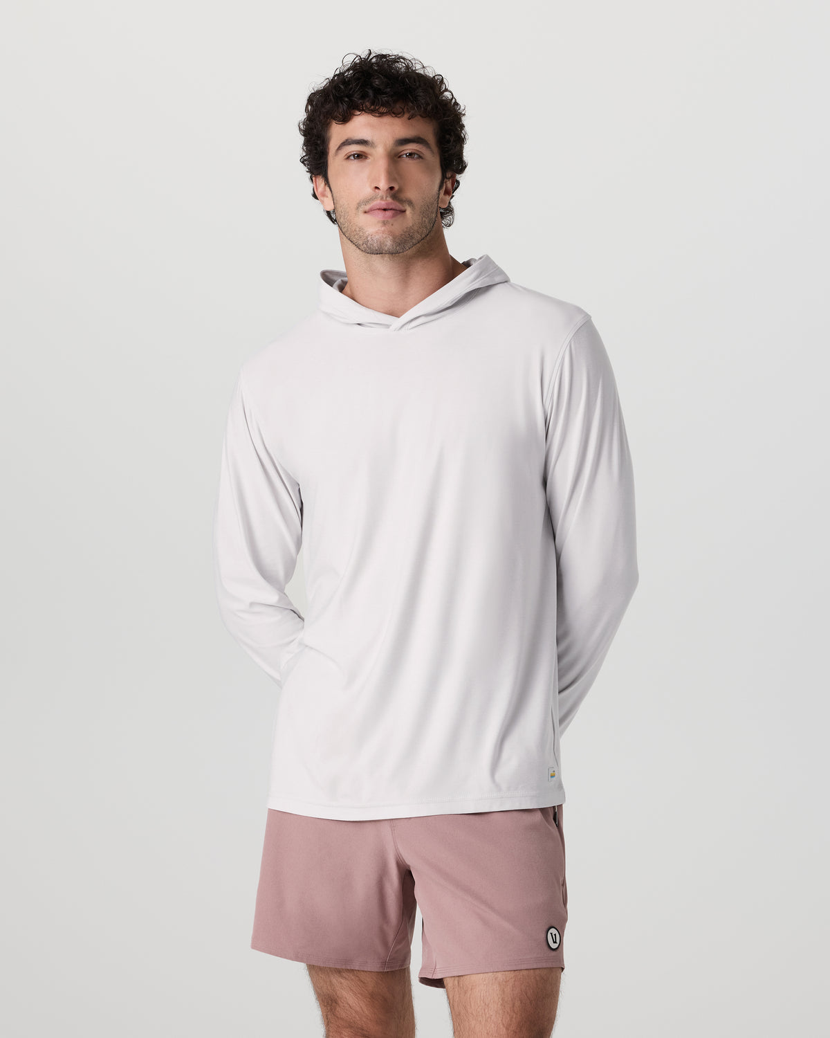 Strato Tech Hoodie Men's Frost Grey Workout Hoodie - Vuori