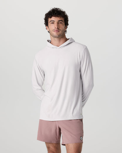 Strato Tech Hoodie Men's Frost Grey Workout Hoodie - Vuori