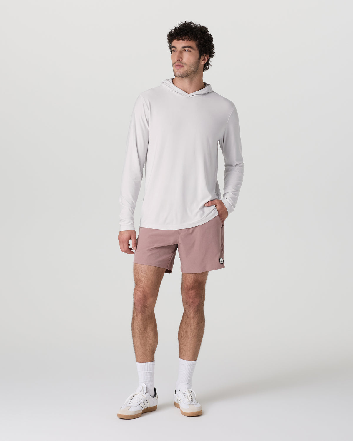 Strato Tech Hoodie Men's Frost Grey Workout Hoodie - Vuori