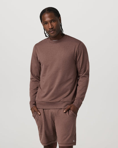 Ponto Performance Crew Men's Sable Heather Crew Neck - Vuori