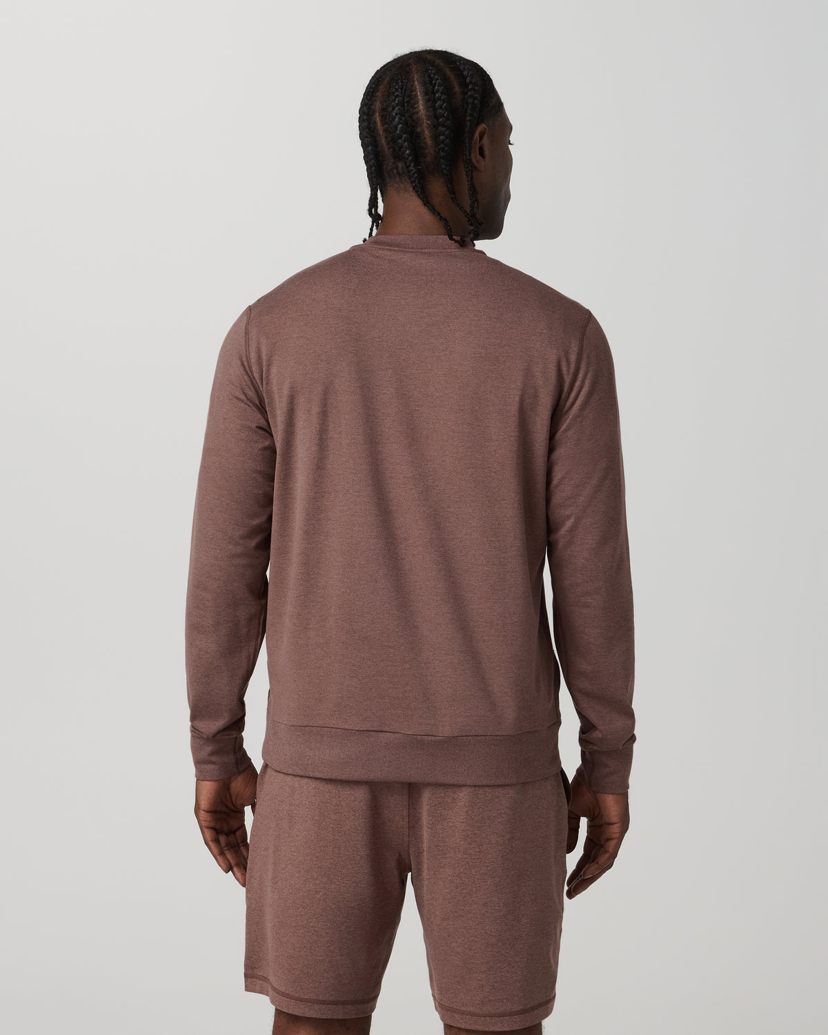 Ponto Performance Crew Men's Sable Heather Crew Neck - Vuori