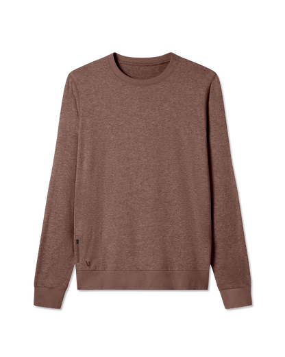 Ponto Performance Crew Men's Sable Heather Crew Neck - Vuori
