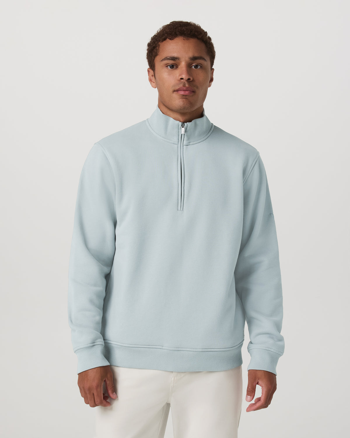 Seaside 1/2 Zip Classic Men's Blue Haze Pullover - Vuori